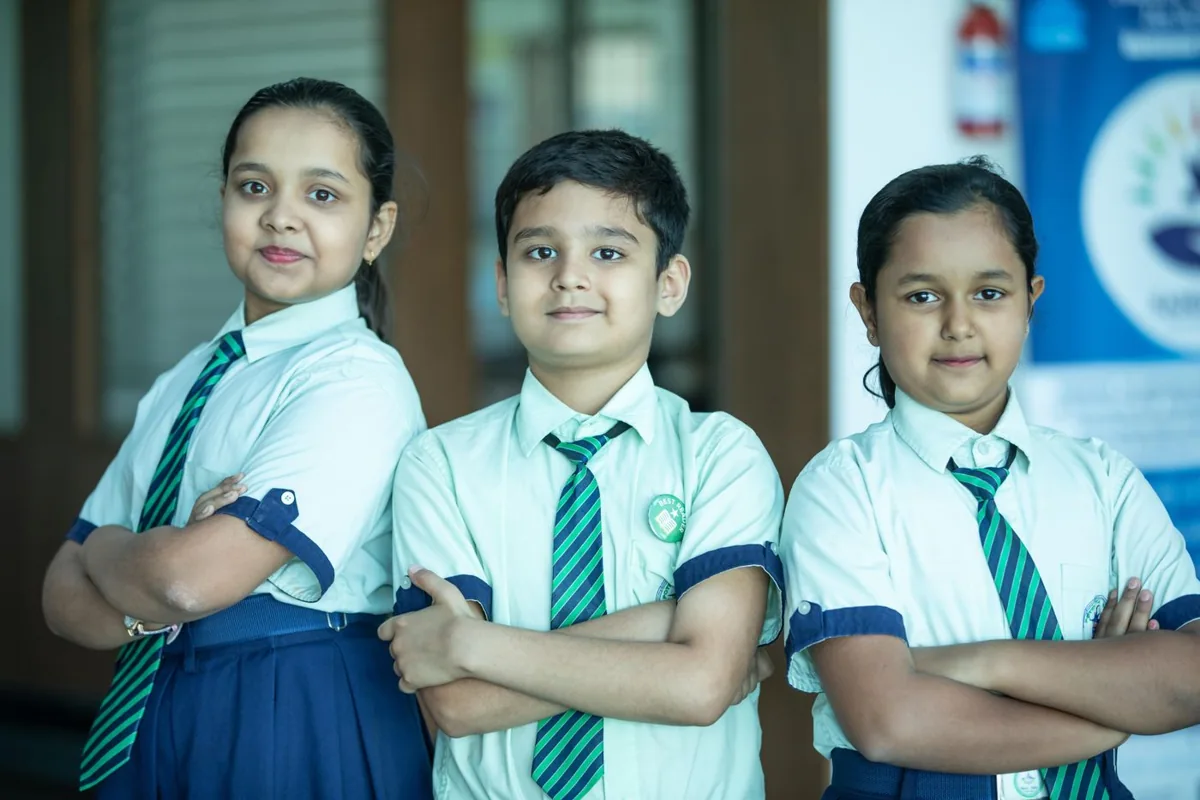 Three school students in Bengaluru, India